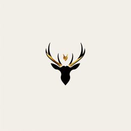 Simple and Stylish Minimal Deer Head Logo