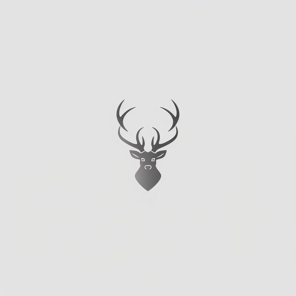 High Definition Minimal Deer Head Logo Design