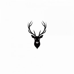 Minimalist Deer Head Logo in High Resolution