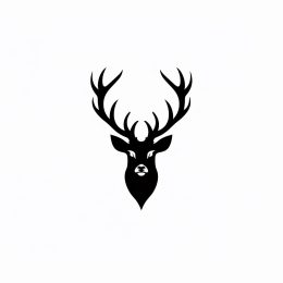 Premium Minimal Deer Head Logo in HD Quality