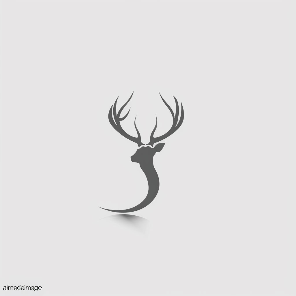 Premium Minimal Deer Logo in HD Quality