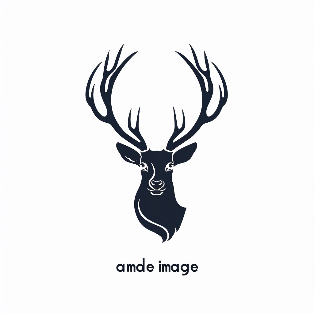 High-Definition Linear Deer Symbol for Brands