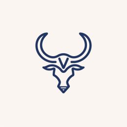 Minimalist Linear Bull Horns Symbol: Streamlined Elegance