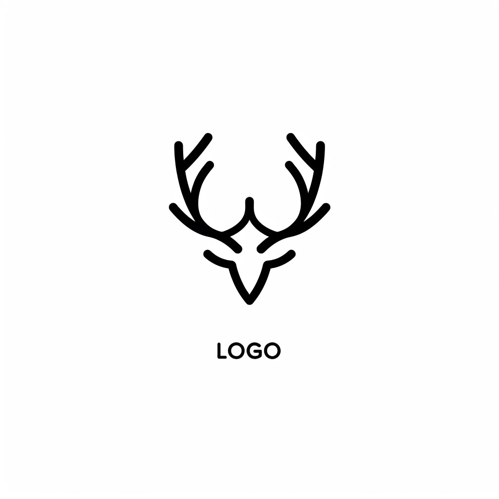 Sleek Linear Deer Logo in HD Quality