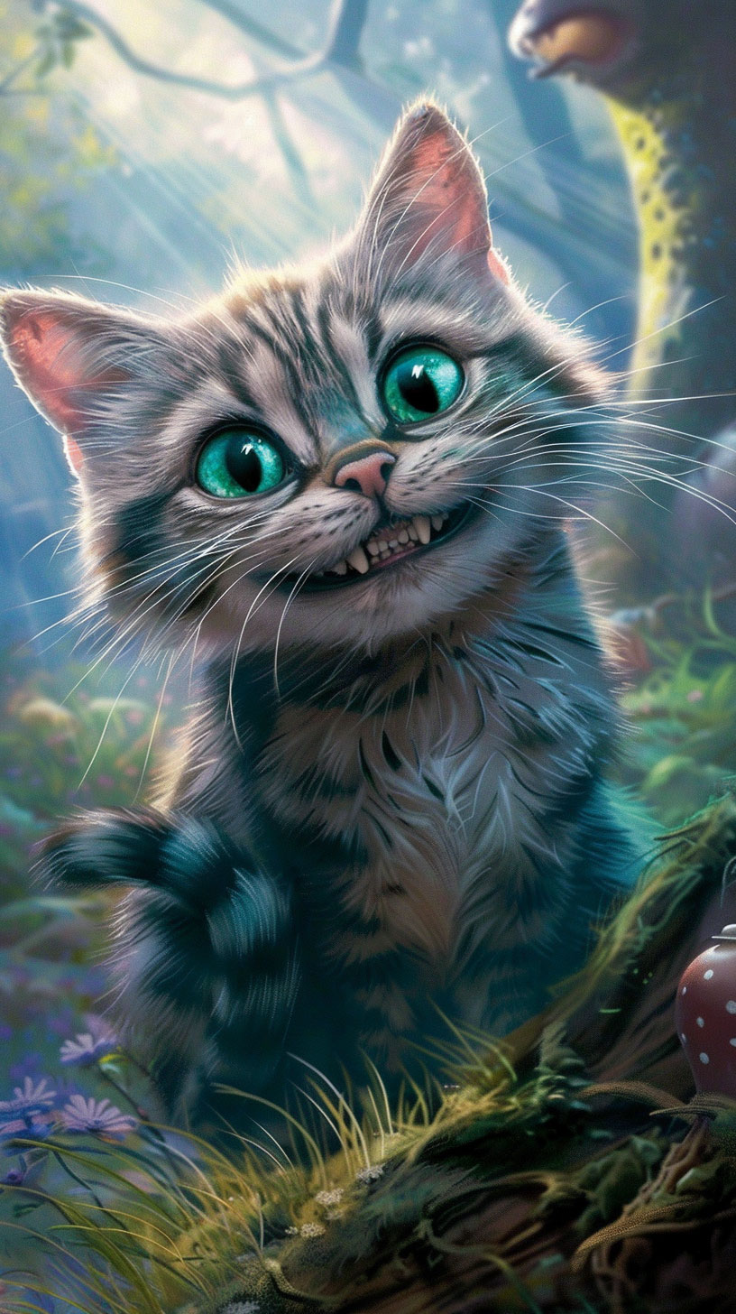 Ultra HD Cheshire Cat Mobile Wallpaper