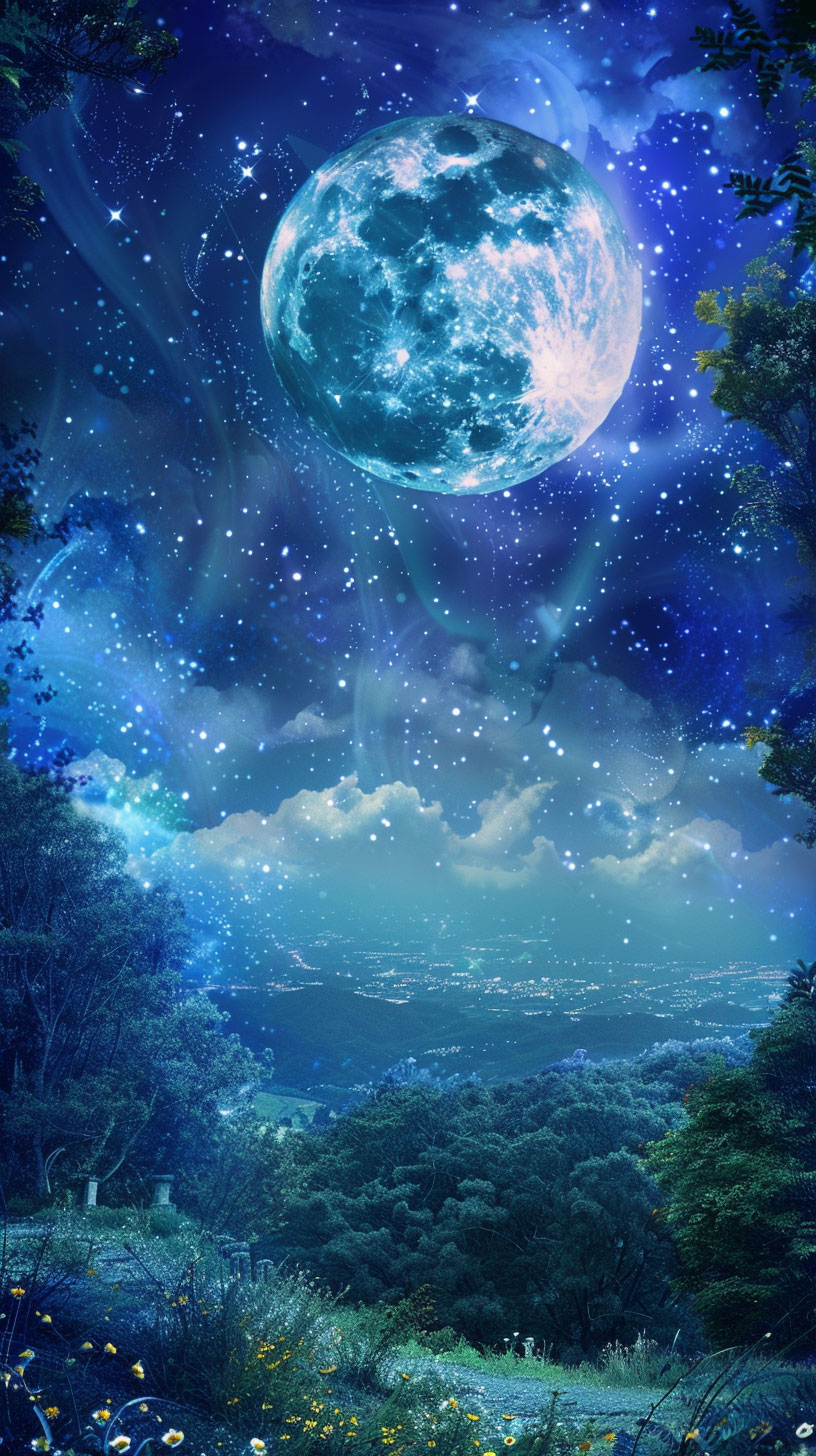 Starry Night Sky AI Wallpaper for Samsung