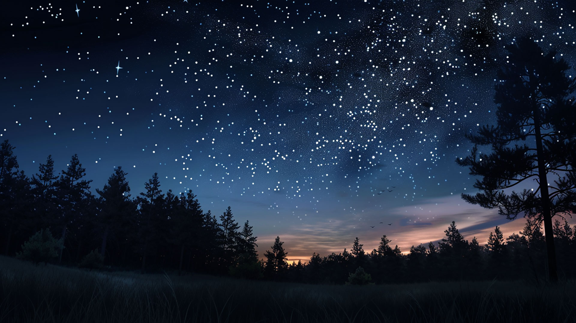 High-Resolution Night Sky Digital Background in HD Wallpaper