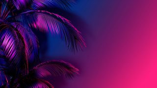 Relaxing Getaway: Palm Tree AI Wallpaper for Desktop