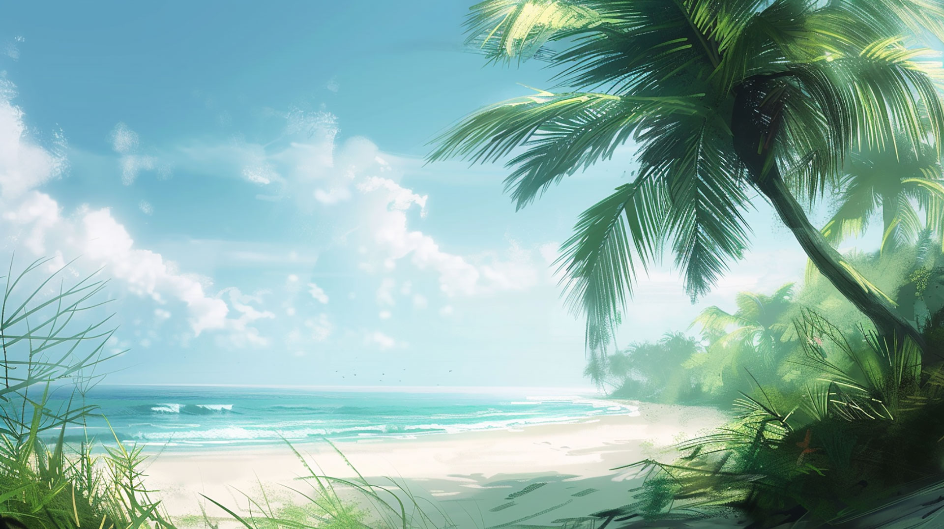 Download Free Palm Tree AI Wallpaper for PC