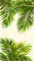 Luxuriant Palm Tree Leaves AI Wallpaper