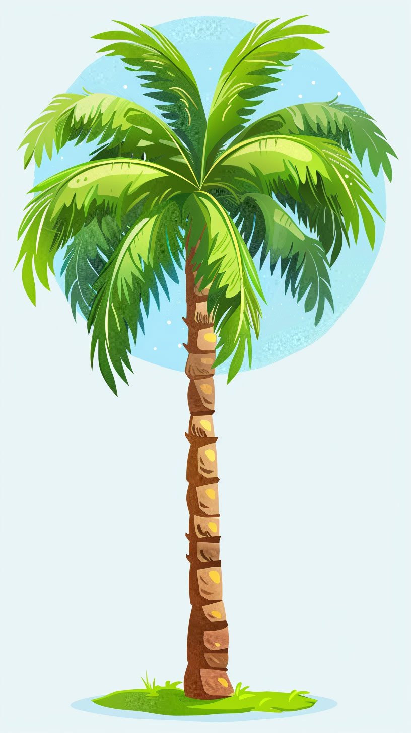 Tropical Sunset: Palm Tree AI Wallpaper for iPhone