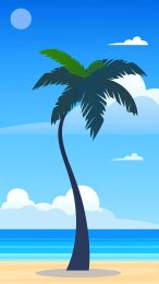 Ocean Breeze: Palm Tree AI Wallpaper for OnePlus