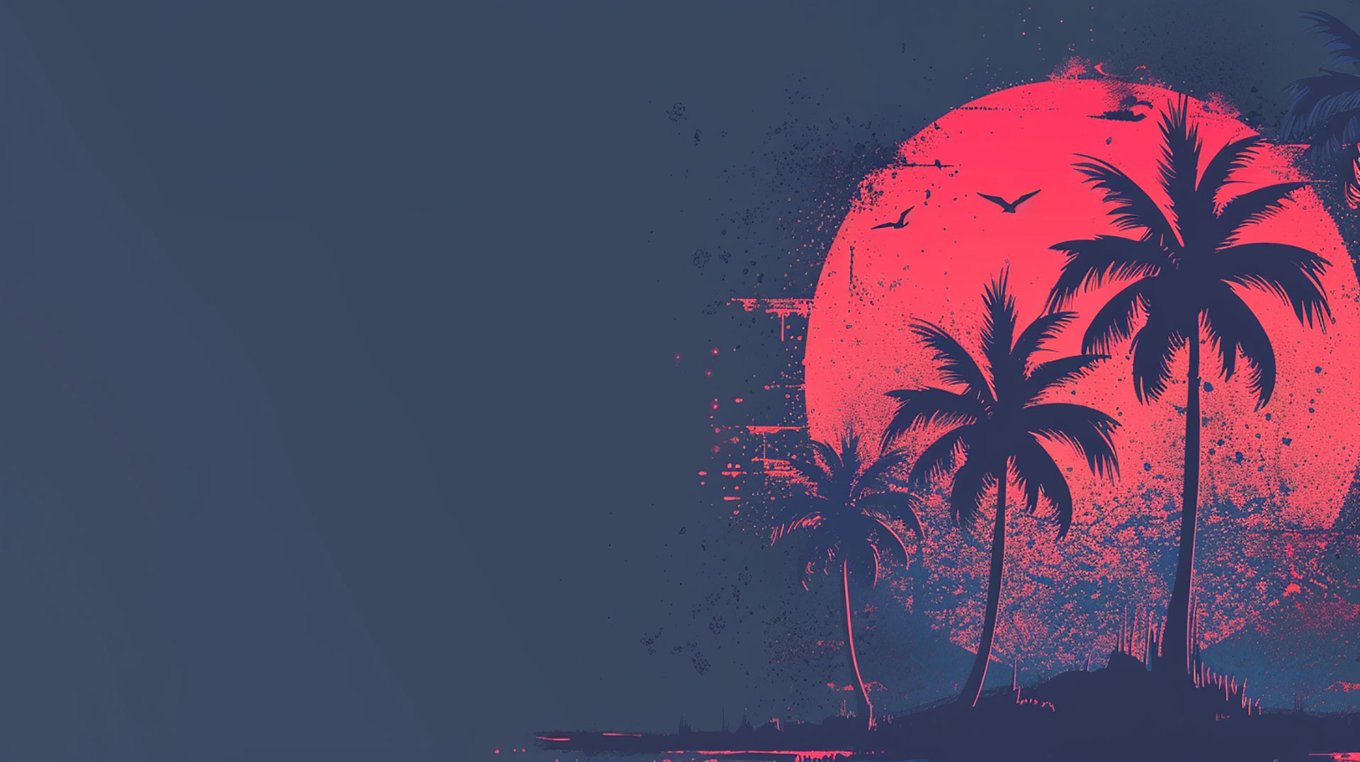 Golden Hour: Palm Tree Sunset AI Image