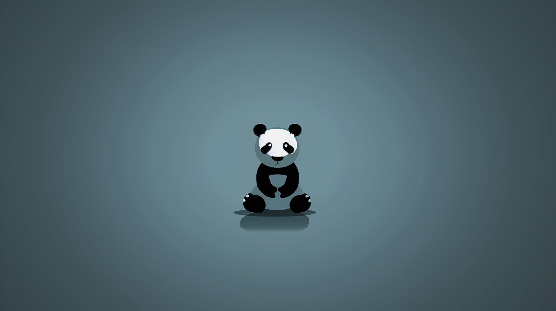 Playful Panda Bear Digital Wallpaper