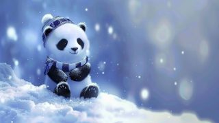 Panda Bear AI Wallpaper for Desktop Charm