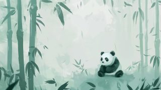 High-Resolution Panda Digital Background in HD Wallpaper