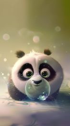 Whimsical Panda AI Wallpaper for iPhone