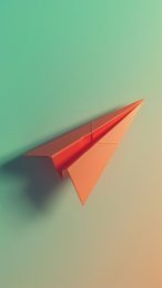 Ultra HD Paper Airplane AI Mobile Background