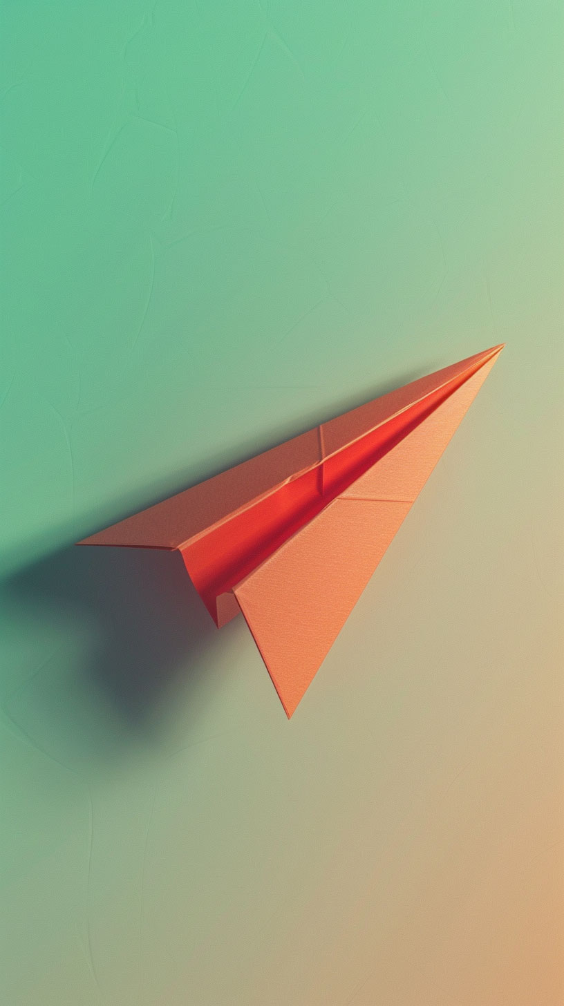 Ultra HD Paper Airplane AI Mobile Background