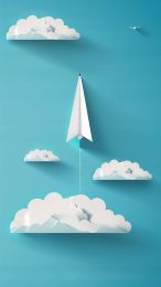 Free Download: AI Paper Airplane Mobile Background