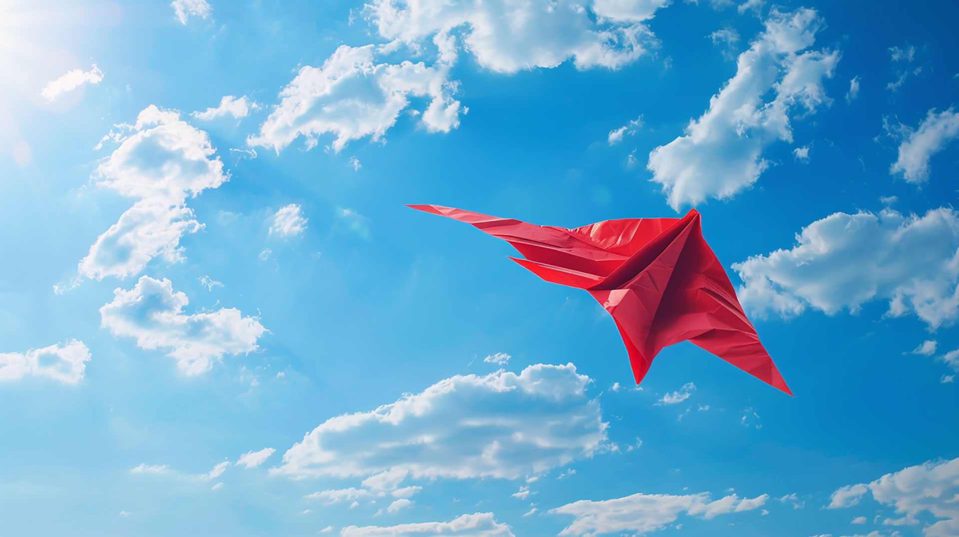 Stock photos: AI paper airplane ultra HD wallpaper