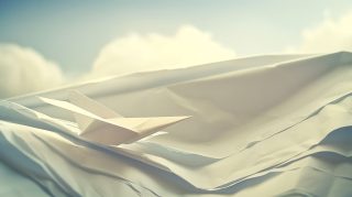 AI-enhanced paper airplane desktop background photos