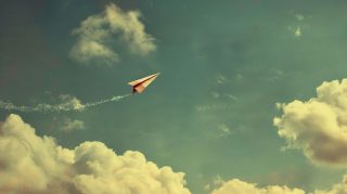 8K paper airplane AI wallpaper for ultra HD screens