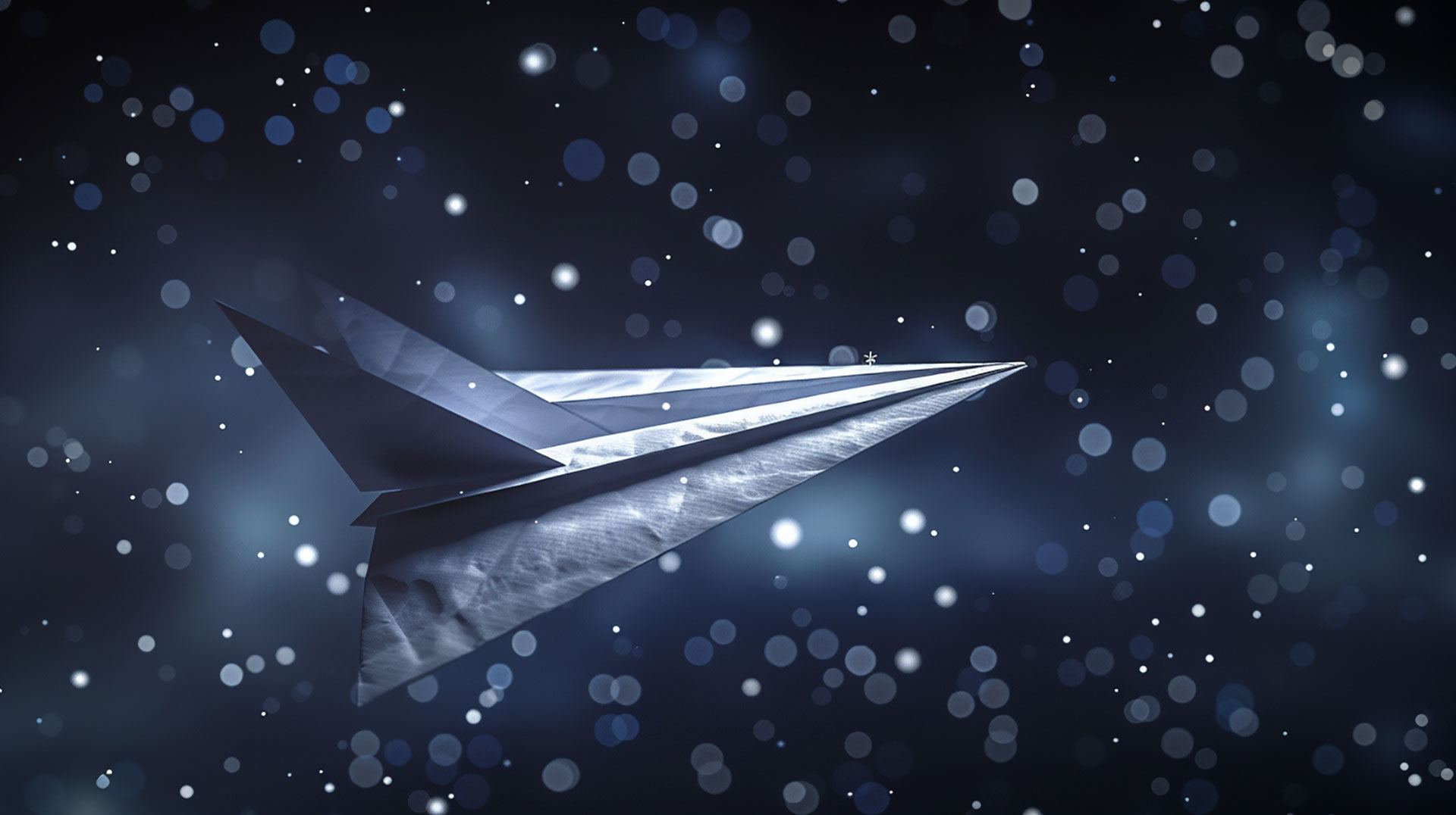 High-resolution paper airplane AI wallpaper 1920x1080