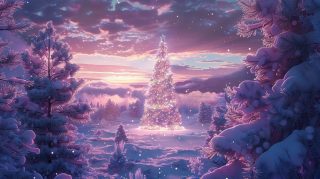 Cozy Christmas Pastel Aesthetic AI Image