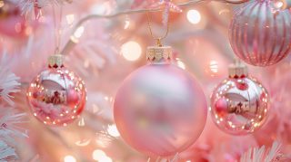 Dreamy Christmas Pastel Aesthetic Digital Wallpaper