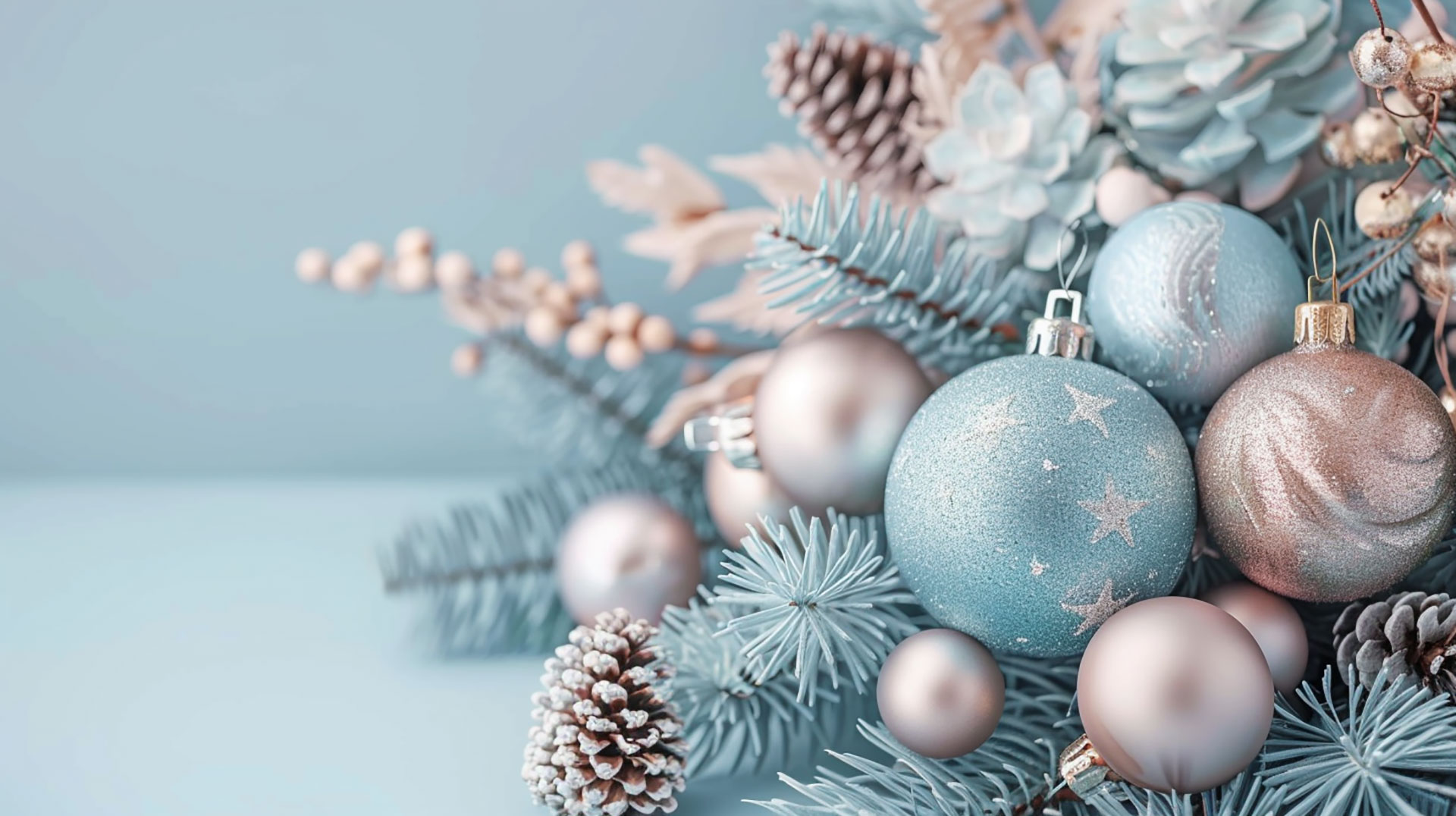 Whimsical Pastel Aesthetic Christmas Desktop Background