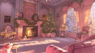 Charming Christmas Pastel Aesthetic AI Image