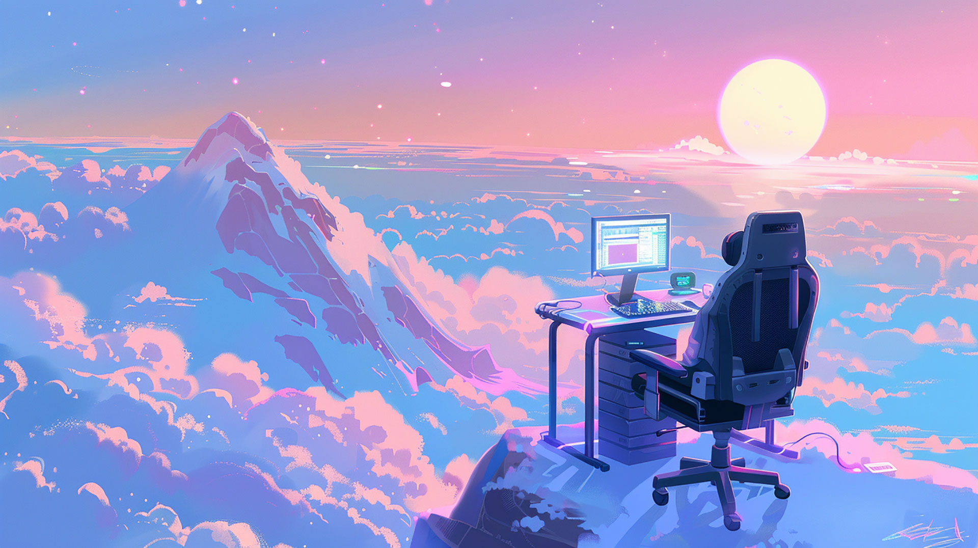 Download Free Pastel Aesthetic AI Wallpaper for PC