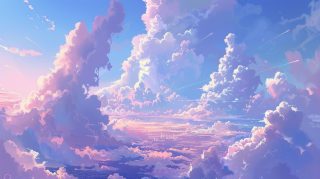 Serene Pastel Blue Aesthetic AI Wallpaper