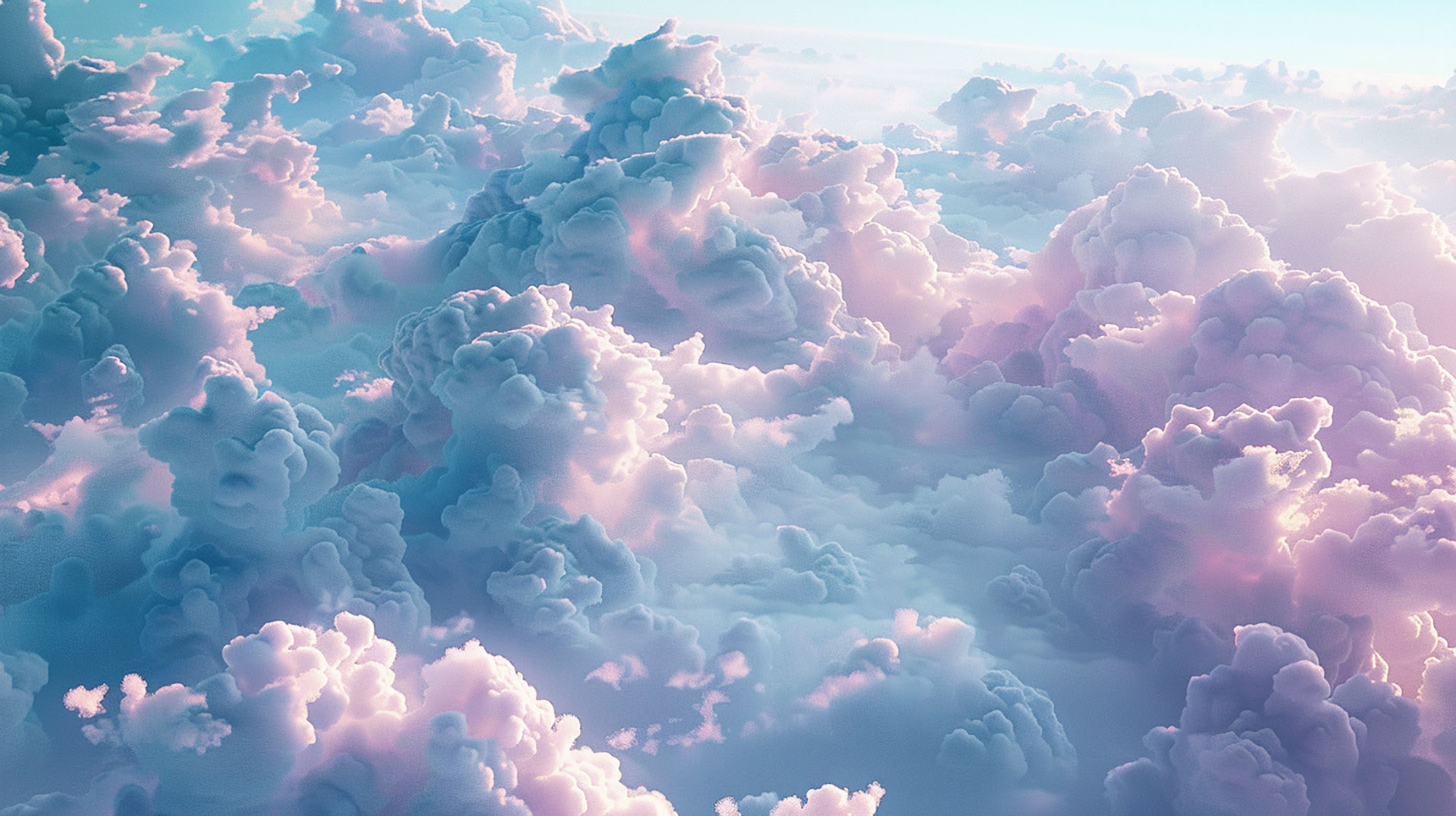 Tranquil Pastel Blue Aesthetic Digital Wallpaper