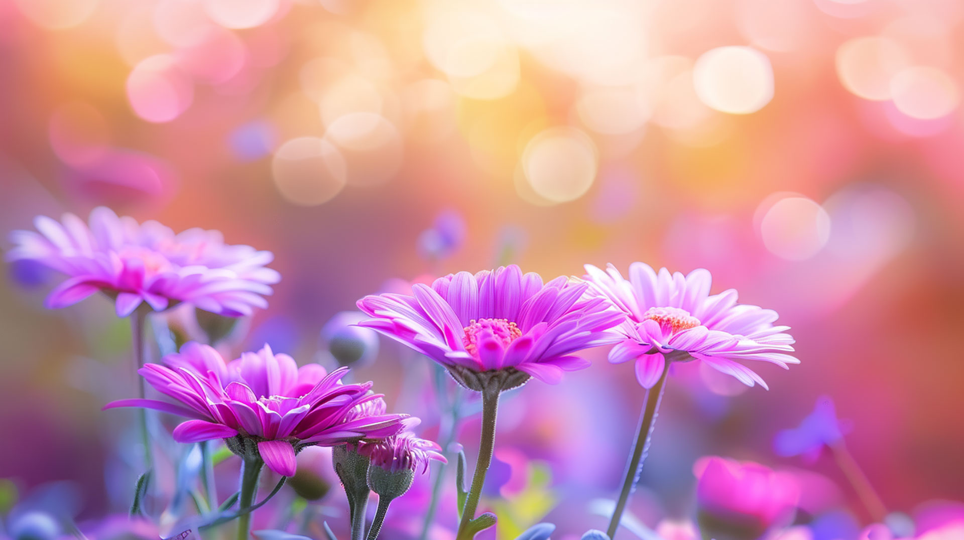 Lovely Pastel Daisy AI Desktop Whimsy