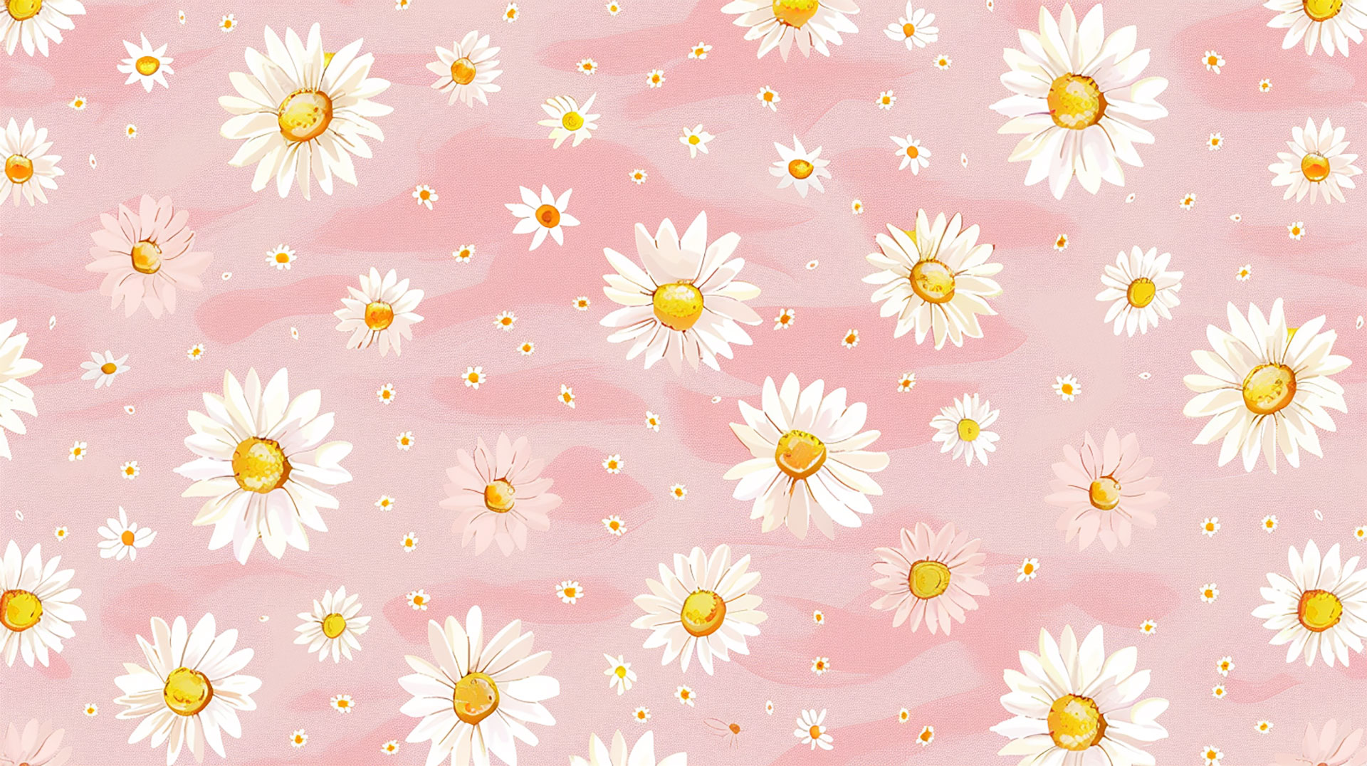 Sweet Pastel Daisy AI Desktop Elegance