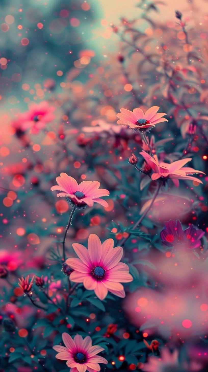 Sweet Pastel Daisy Bliss: Delightful Smartphone Backgrounds