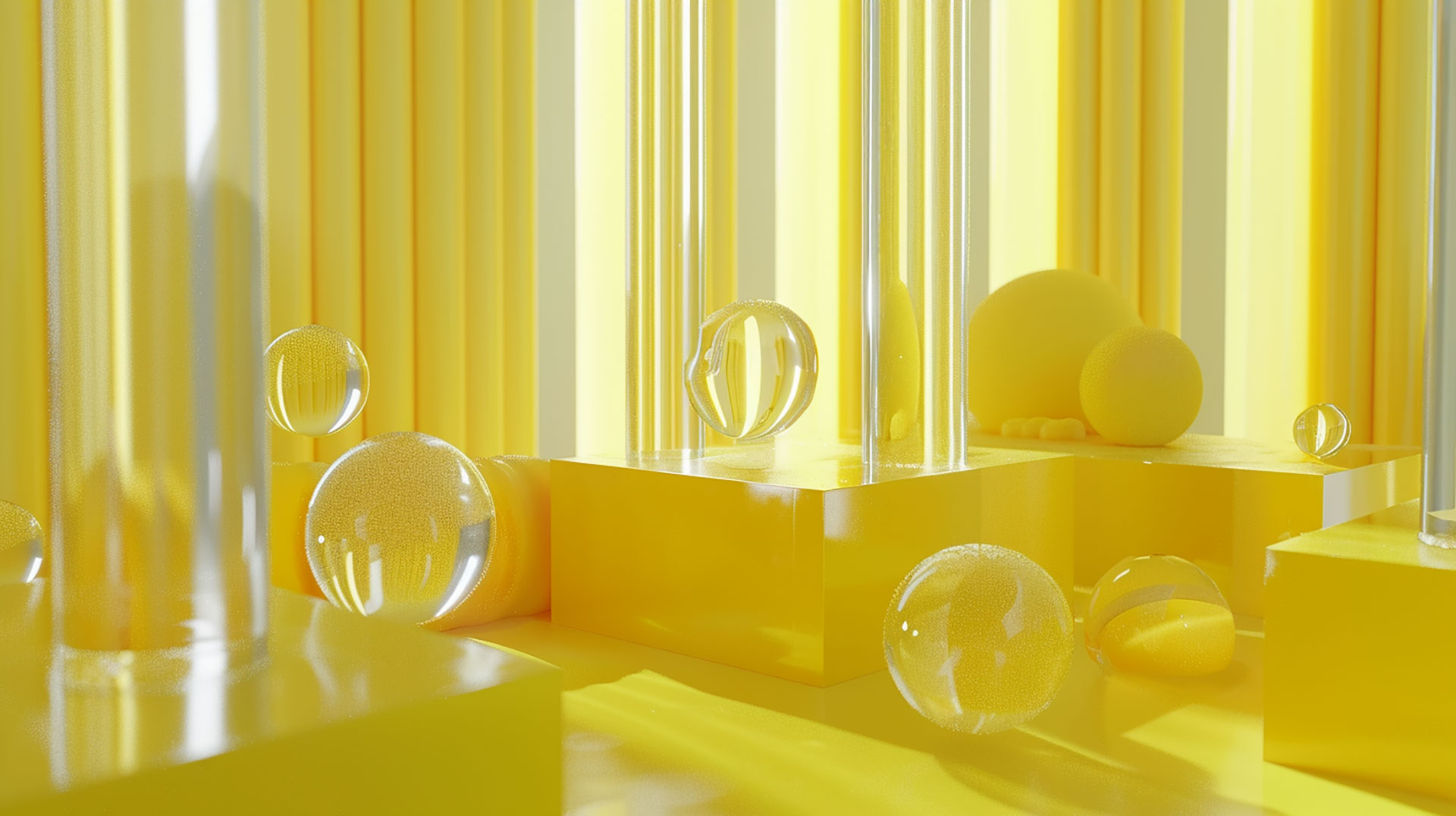 Sunny Pastel Yellow Aesthetic AI Wallpaper