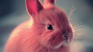 Pink Bunny AI Image: 1920x1080 HD Desktop Background