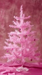 Chic Pink Christmas Tree HD Wallpaper