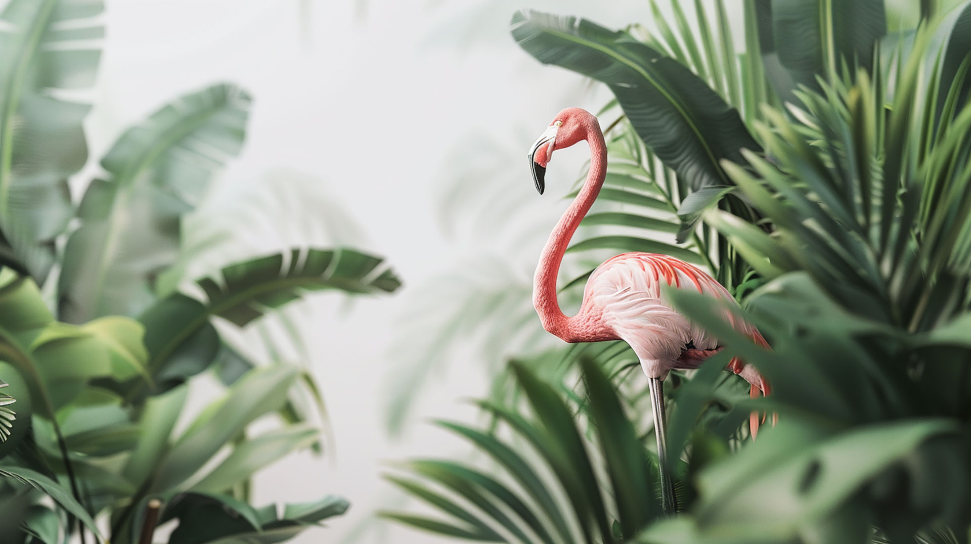 Tropical Pink Flamingo AI HD Backgrounds