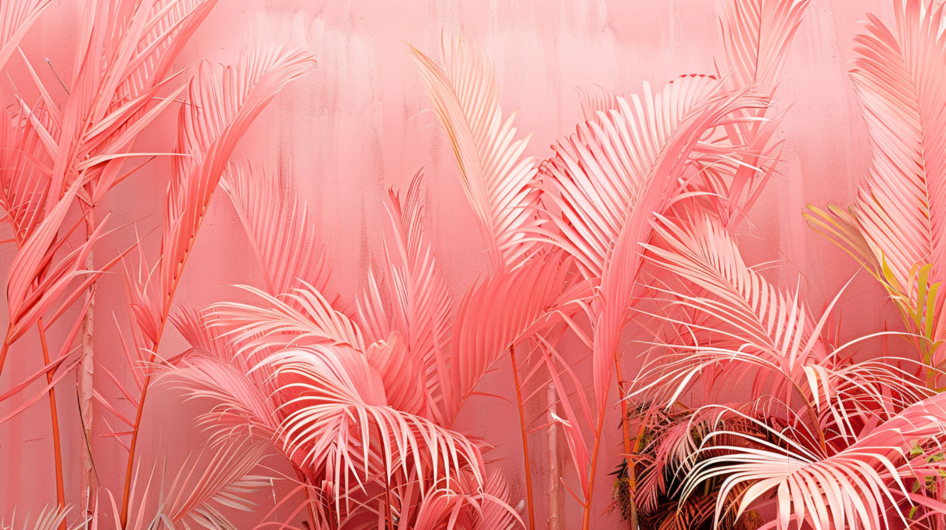 Tropical Pink Palm Tree AI Image