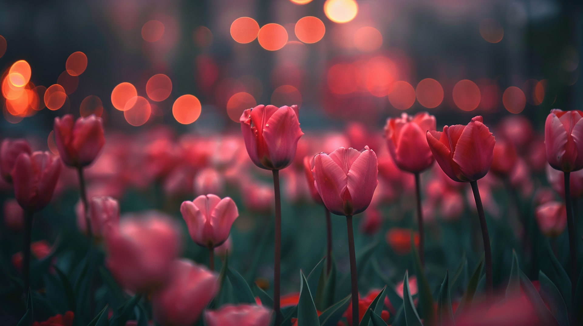 4K Pink Tulips AI Image Desktop Wallpaper