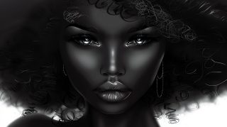 Radiant Black Girl: HD Wallpaper for Desktop