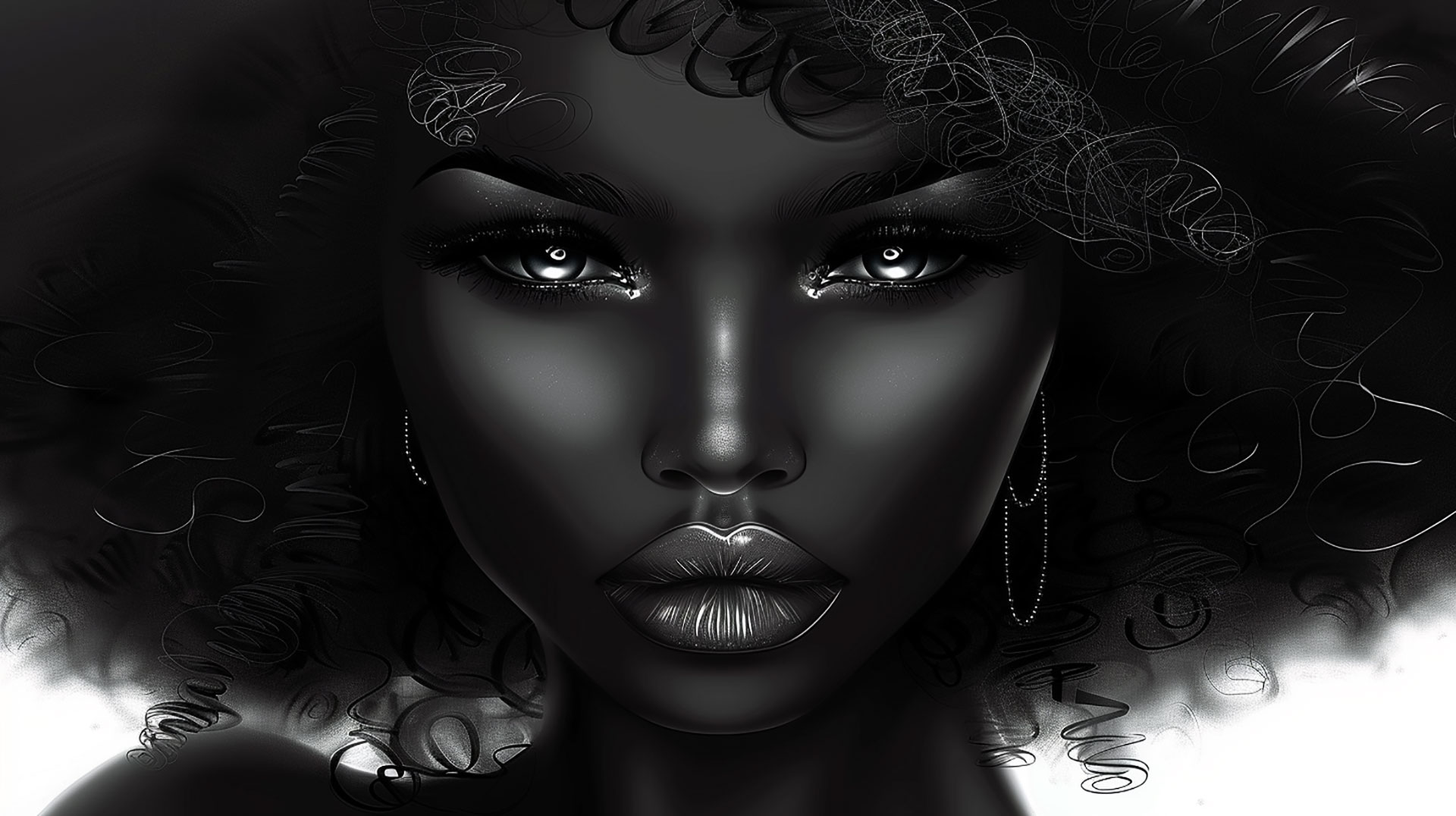 Radiant Black Girl: HD Wallpaper for Desktop