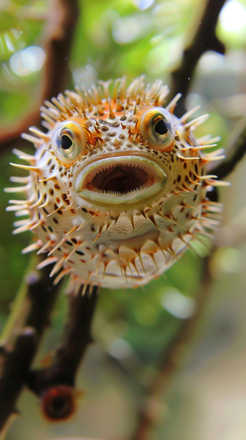 Dynamic Puffer Fish Mobile Backgrounds