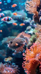 Whimsical Puffer Fish Wallpaper for Huawei