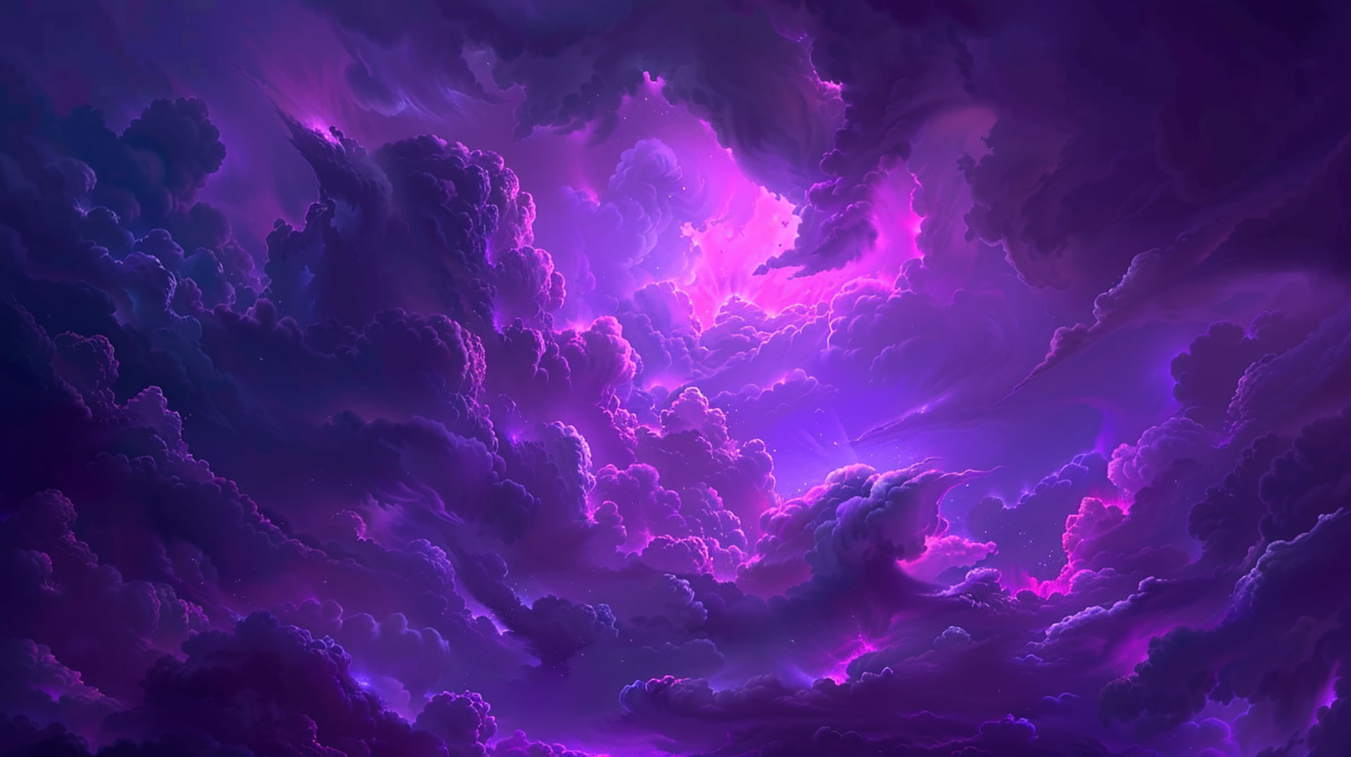 Purple Clouds AI Wallpaper: HD Desktop Collection