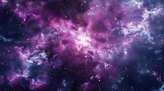 Lavender Dreams: Purple Night Sky AI Image